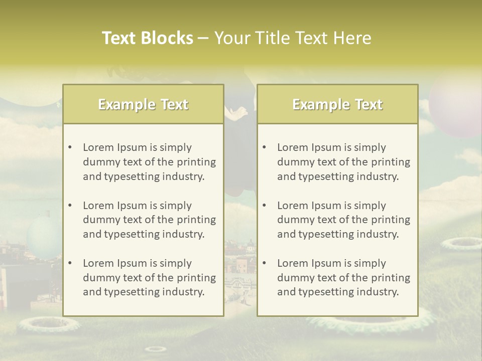 Pin Concept Colour PowerPoint Template