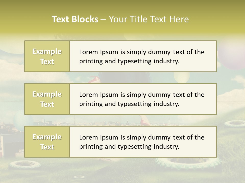 Pin Concept Colour PowerPoint Template