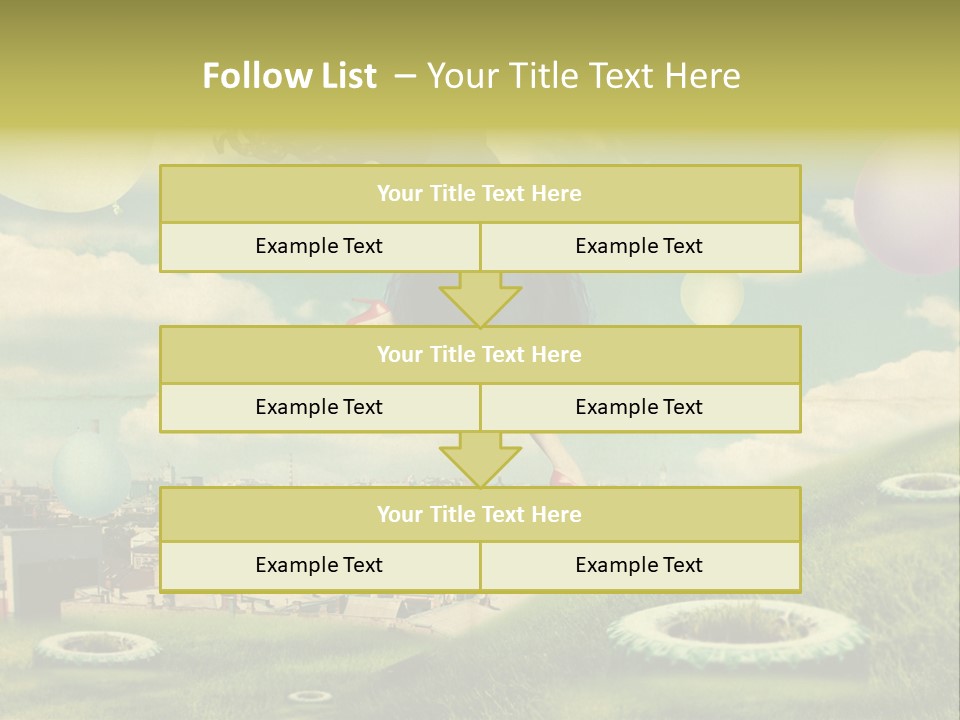 Pin Concept Colour PowerPoint Template