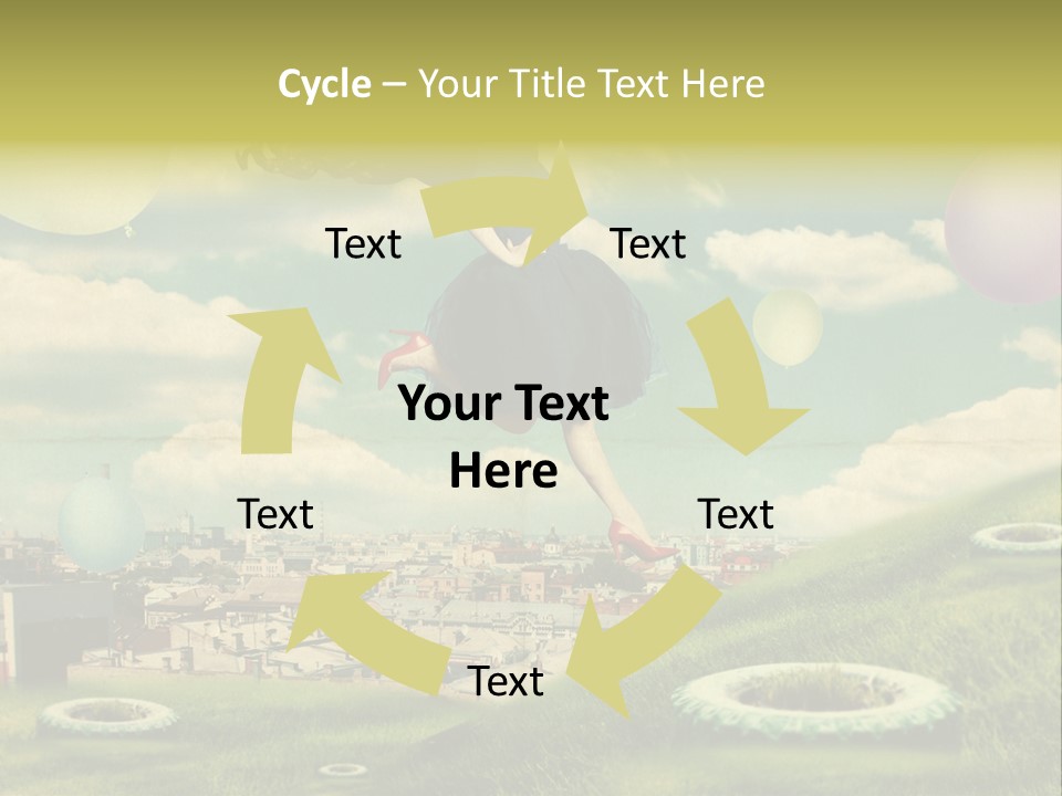 Pin Concept Colour PowerPoint Template