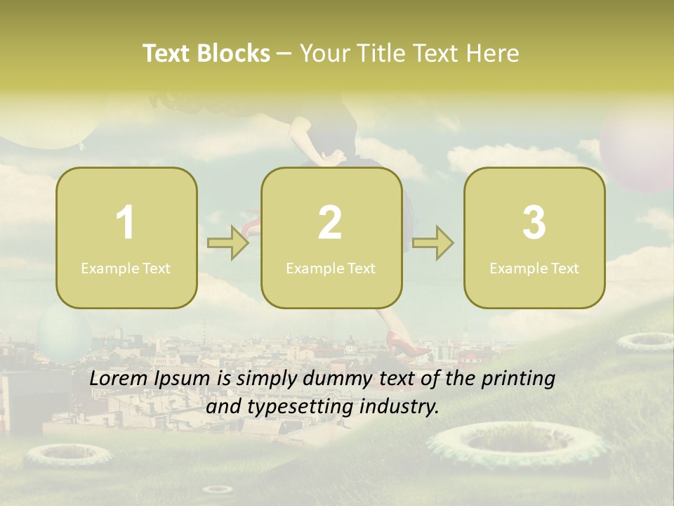 Pin Concept Colour PowerPoint Template