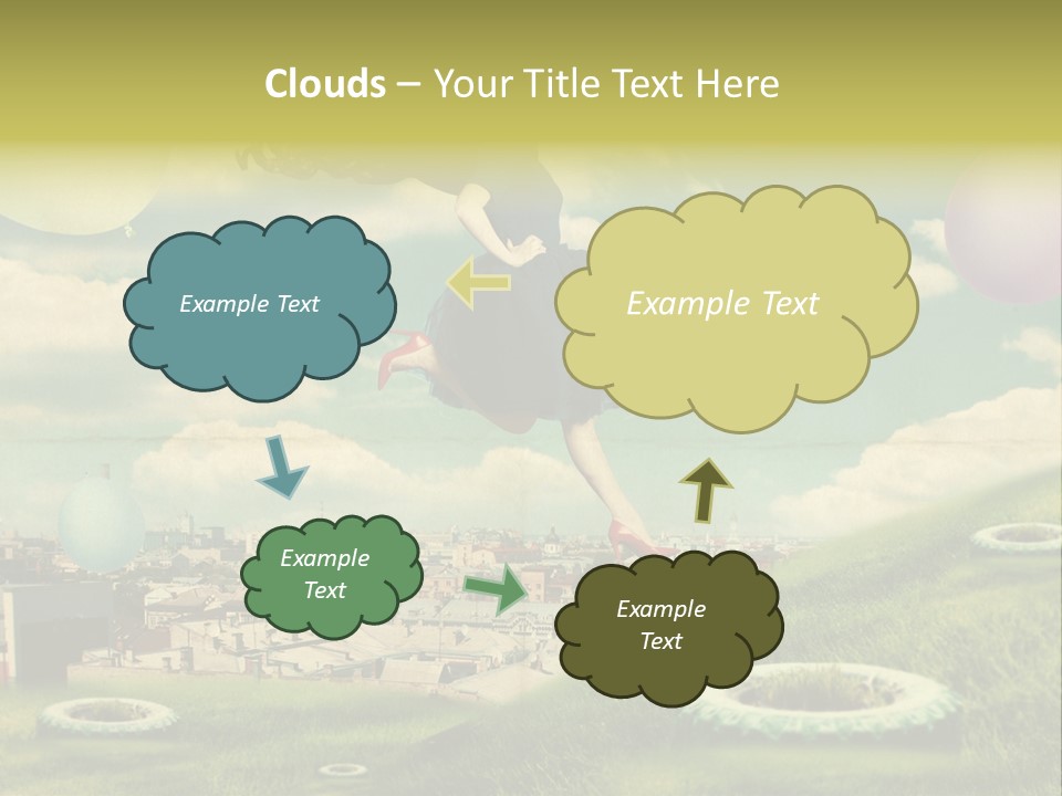 Pin Concept Colour PowerPoint Template