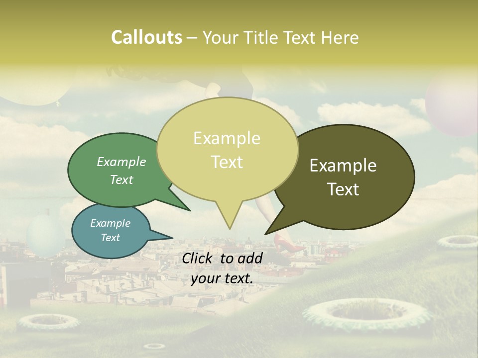 Pin Concept Colour PowerPoint Template
