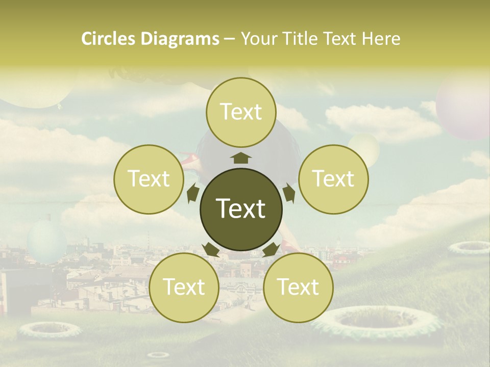 Pin Concept Colour PowerPoint Template