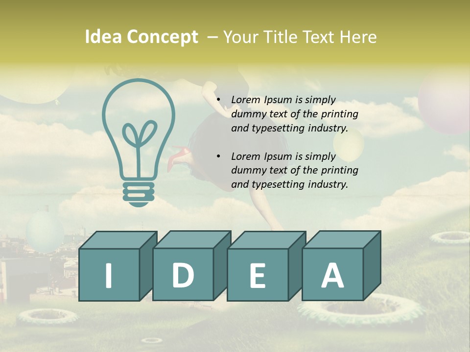 Pin Concept Colour PowerPoint Template