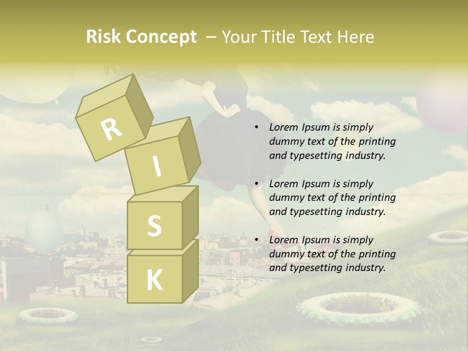 Pin Concept Colour PowerPoint Template