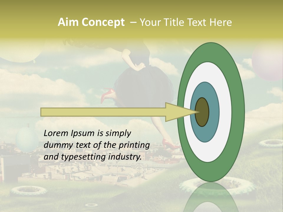 Pin Concept Colour PowerPoint Template