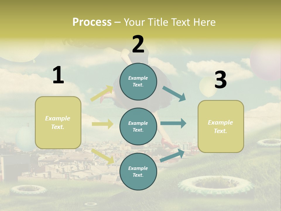 Pin Concept Colour PowerPoint Template