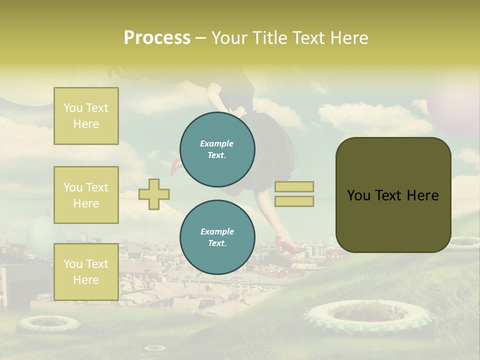 Pin Concept Colour PowerPoint Template