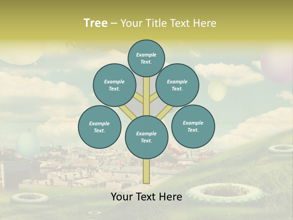 Pin Concept Colour PowerPoint Template