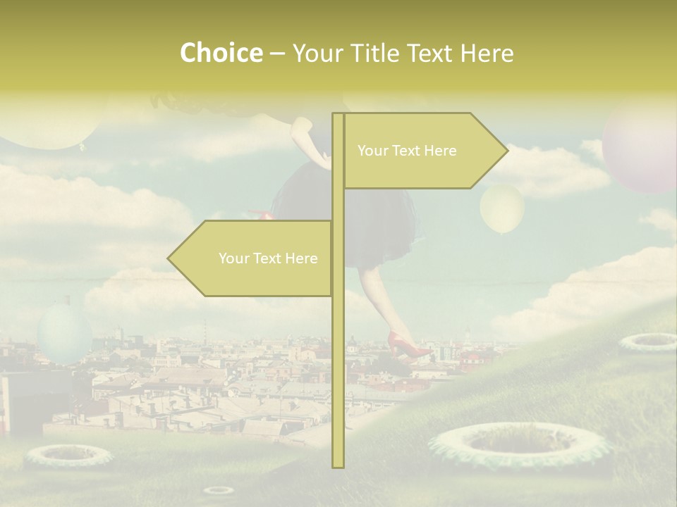 Pin Concept Colour PowerPoint Template