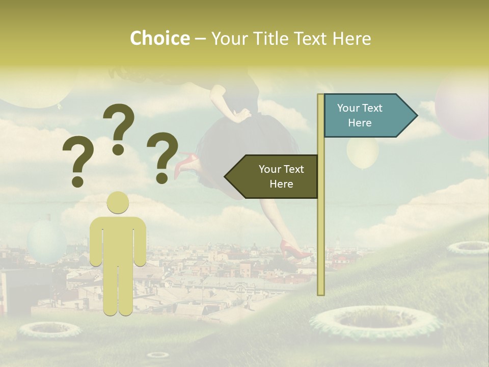 Pin Concept Colour PowerPoint Template