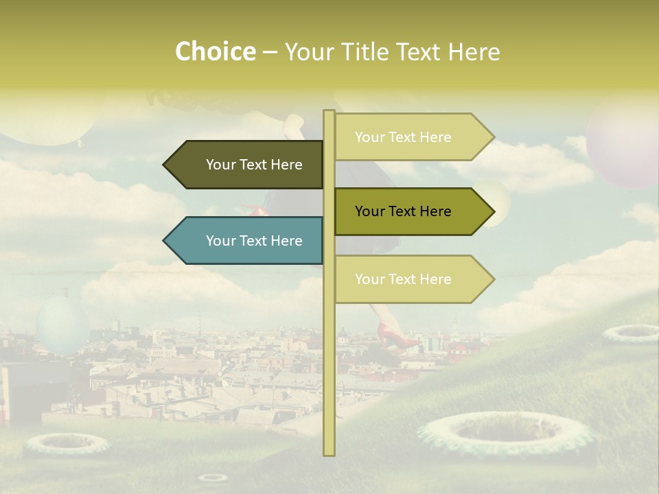 Pin Concept Colour PowerPoint Template
