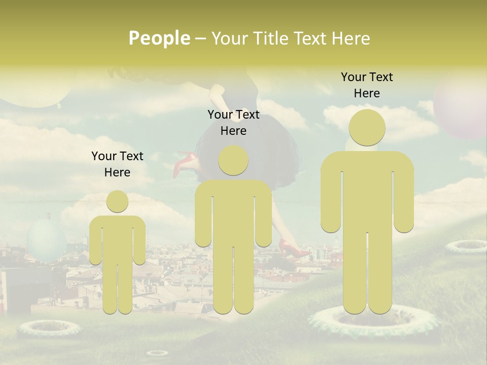 Pin Concept Colour PowerPoint Template