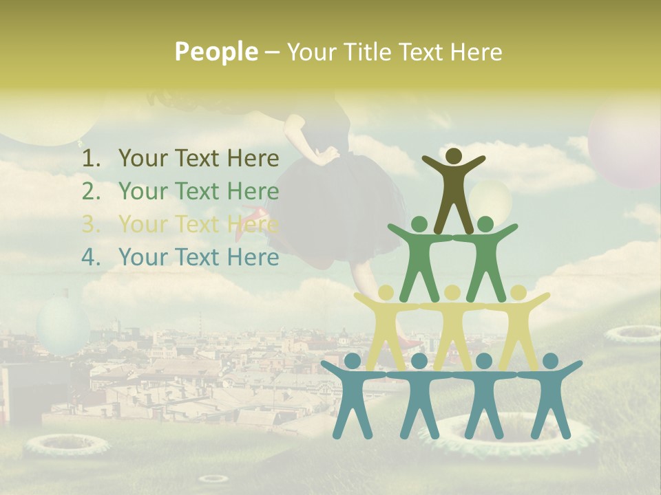 Pin Concept Colour PowerPoint Template