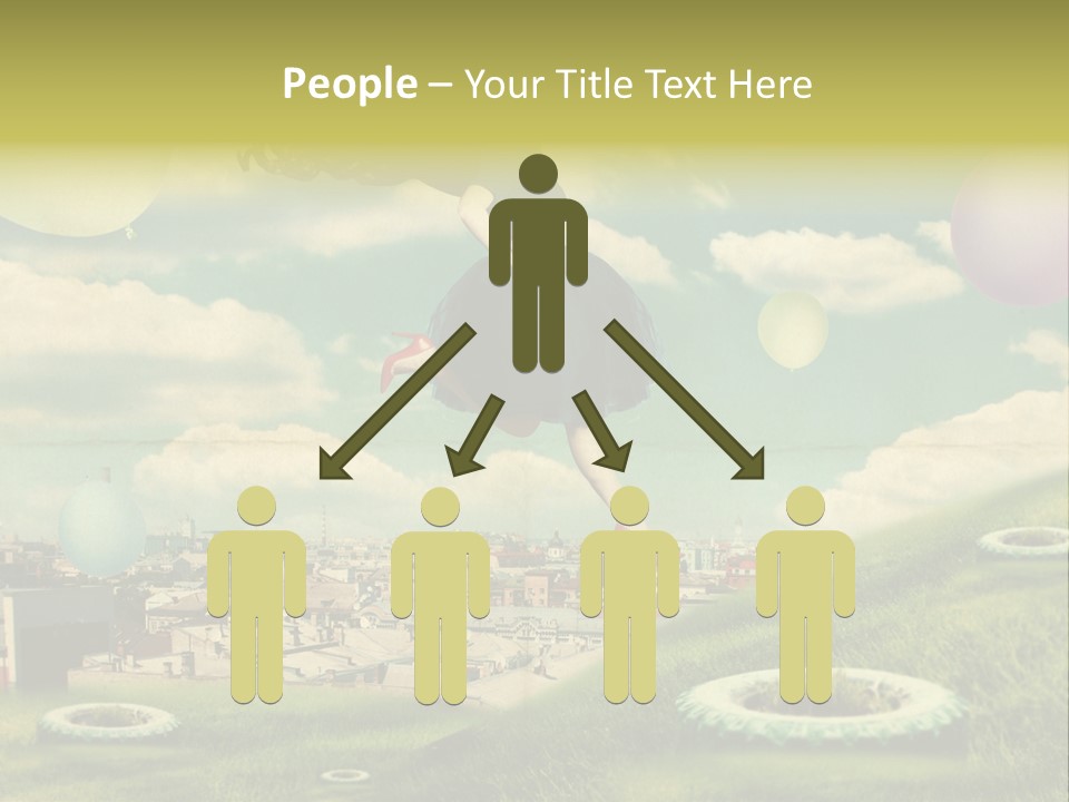 Pin Concept Colour PowerPoint Template