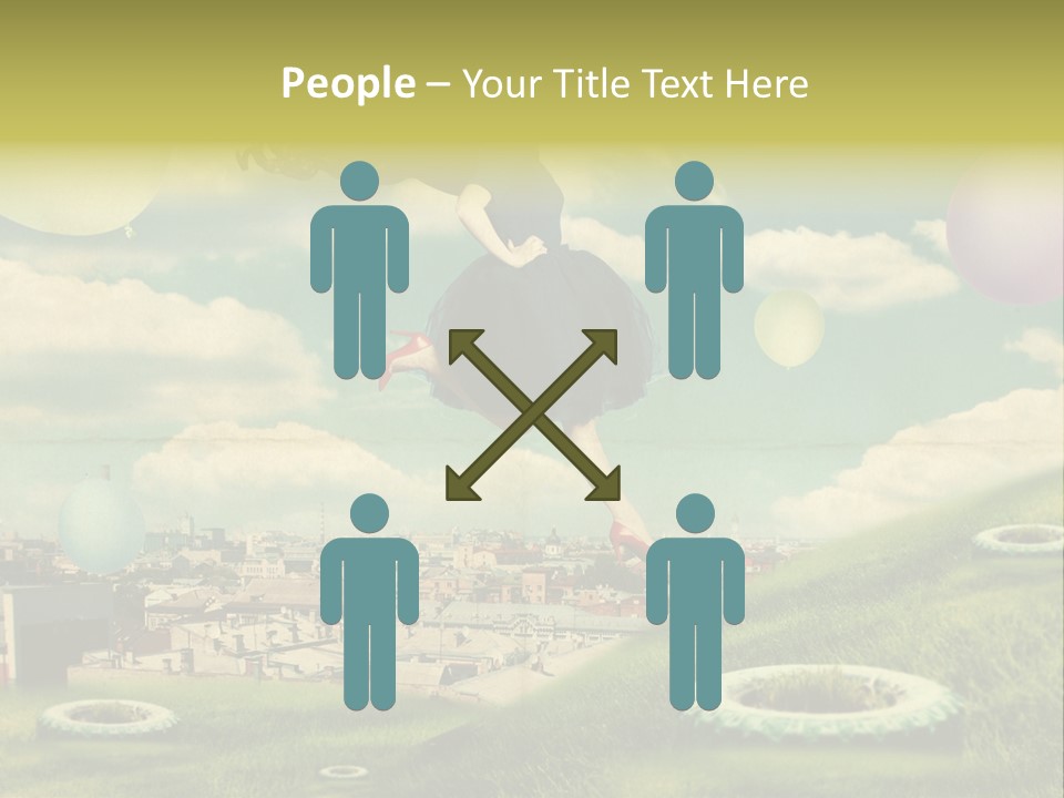 Pin Concept Colour PowerPoint Template