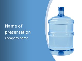 Blue Dispenser Transparent PowerPoint Template