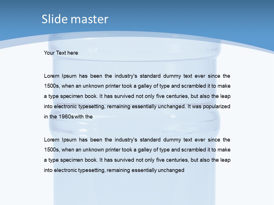 Blue Dispenser Transparent PowerPoint Template