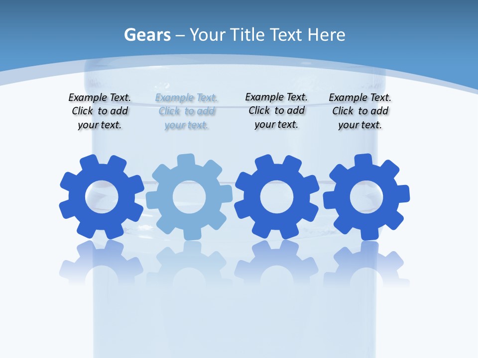 Blue Dispenser Transparent PowerPoint Template