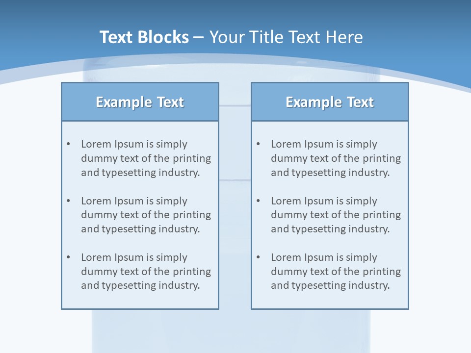 Blue Dispenser Transparent PowerPoint Template