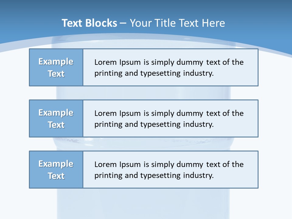 Blue Dispenser Transparent PowerPoint Template