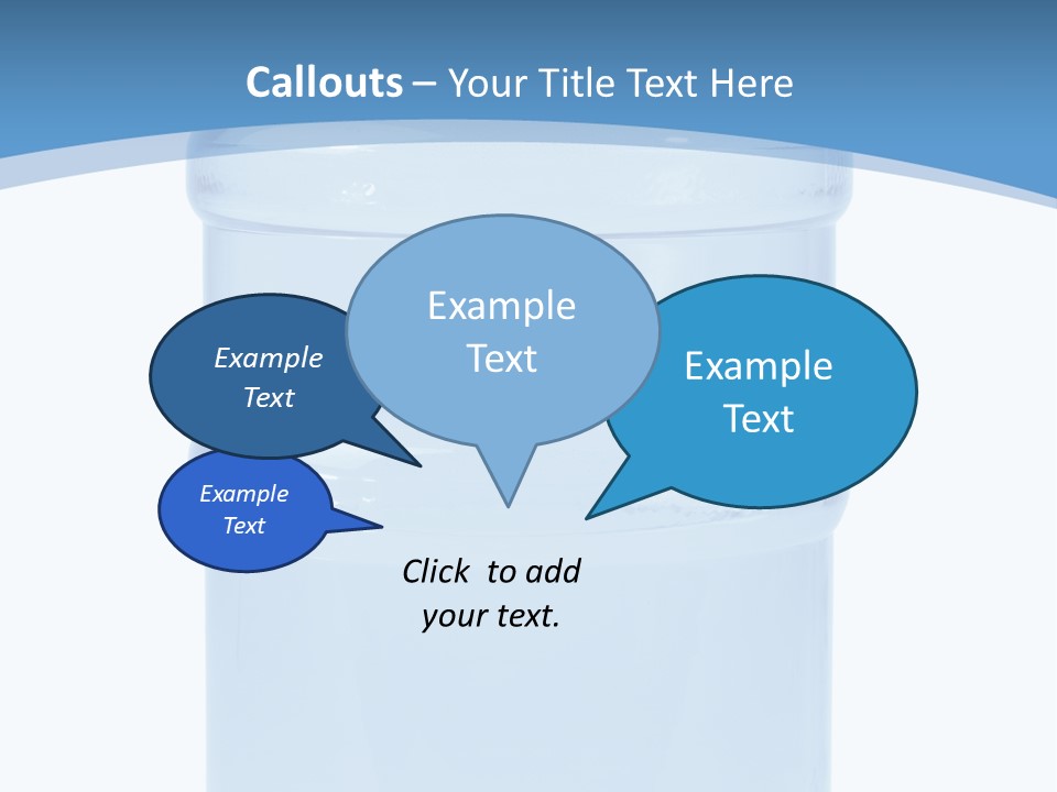 Blue Dispenser Transparent PowerPoint Template