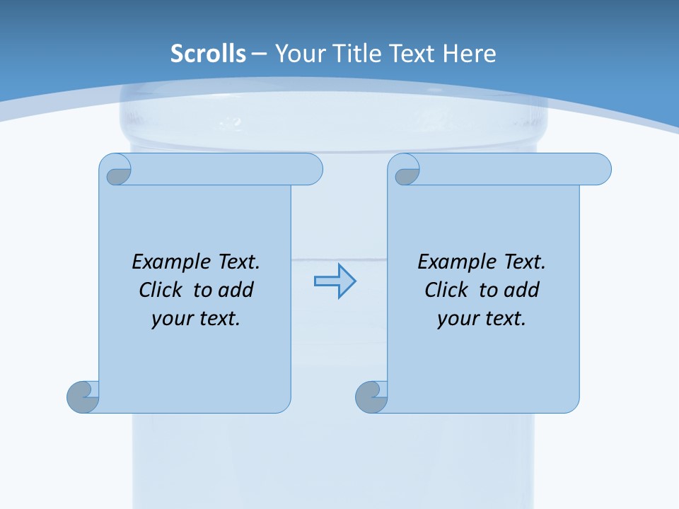 Blue Dispenser Transparent PowerPoint Template