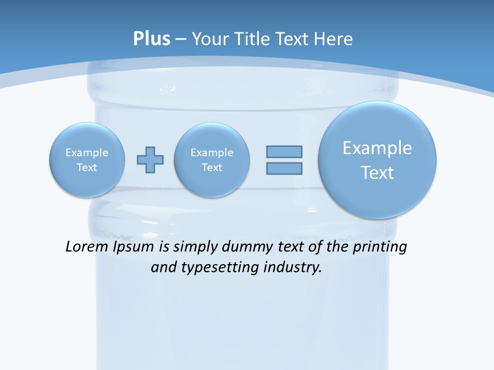 Blue Dispenser Transparent PowerPoint Template