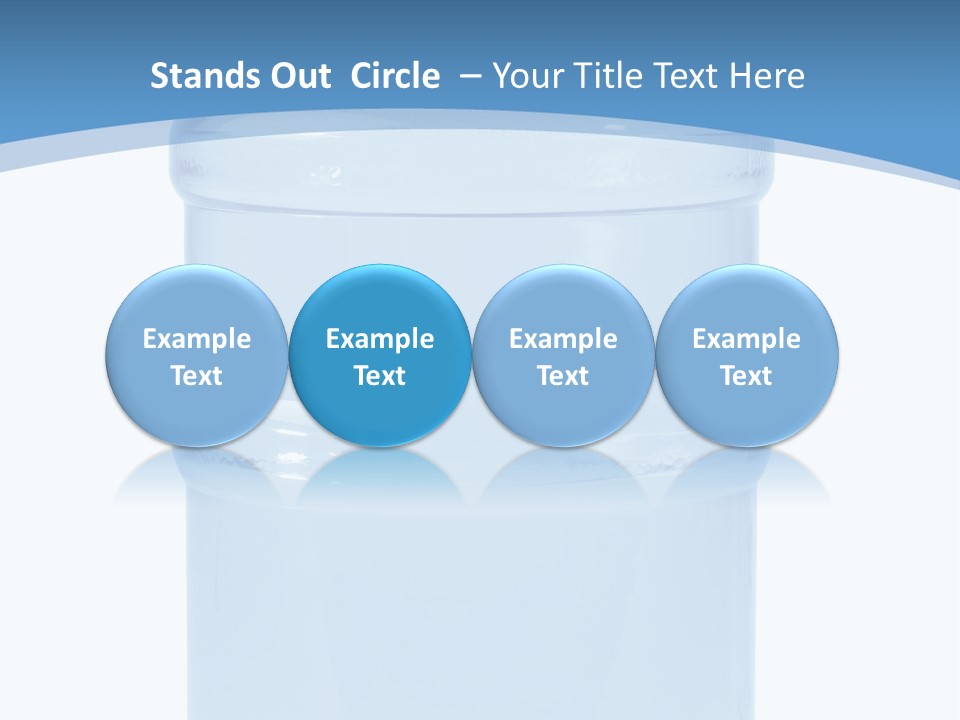 Blue Dispenser Transparent PowerPoint Template