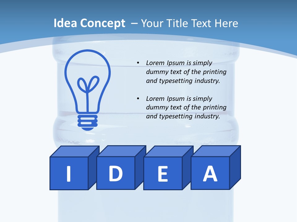 Blue Dispenser Transparent PowerPoint Template