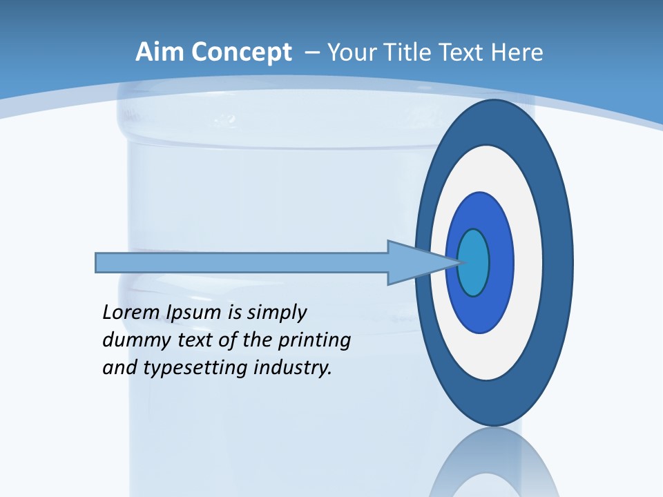 Blue Dispenser Transparent PowerPoint Template