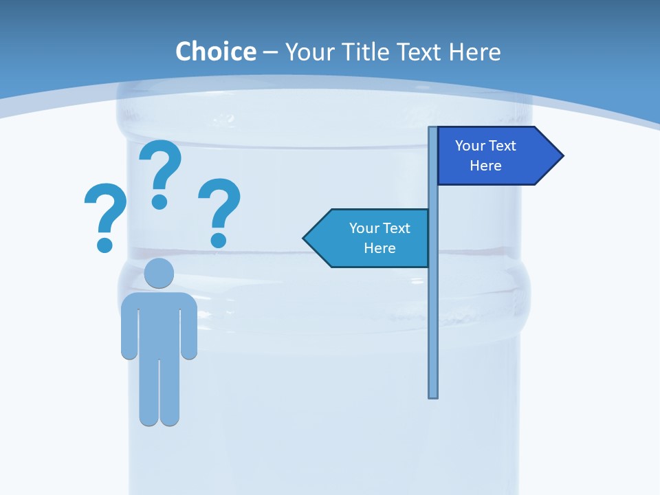 Blue Dispenser Transparent PowerPoint Template