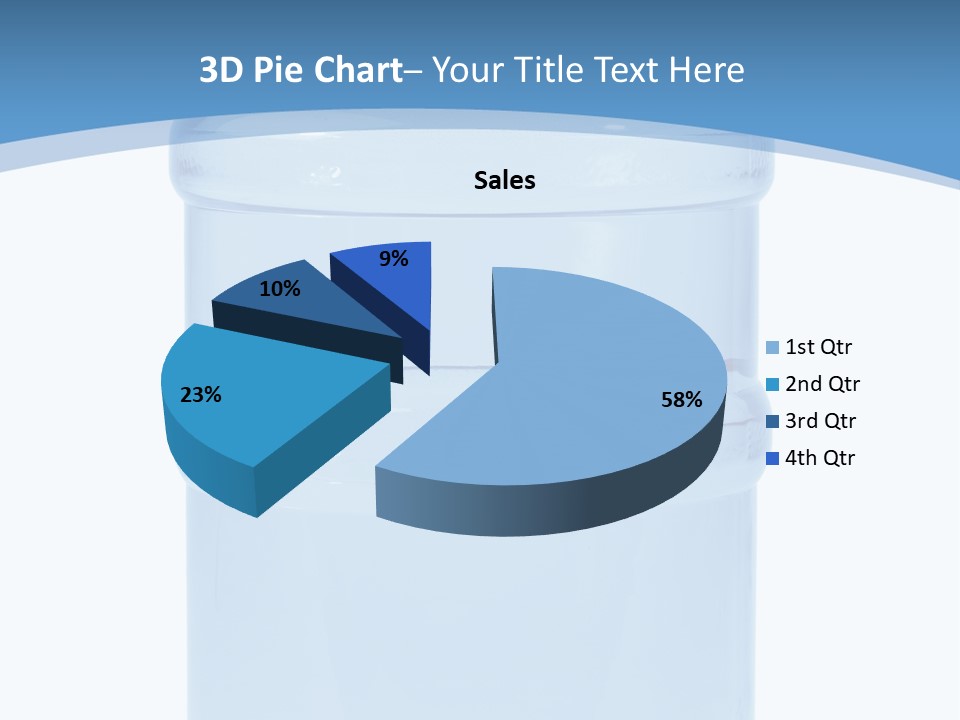 Blue Dispenser Transparent PowerPoint Template