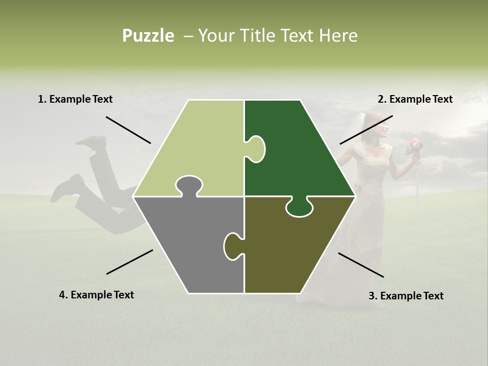 Hold Marriage Landscaped PowerPoint Template