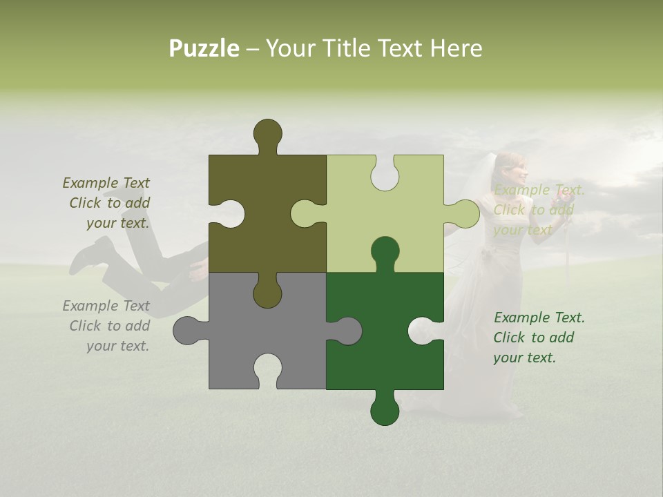 Hold Marriage Landscaped PowerPoint Template