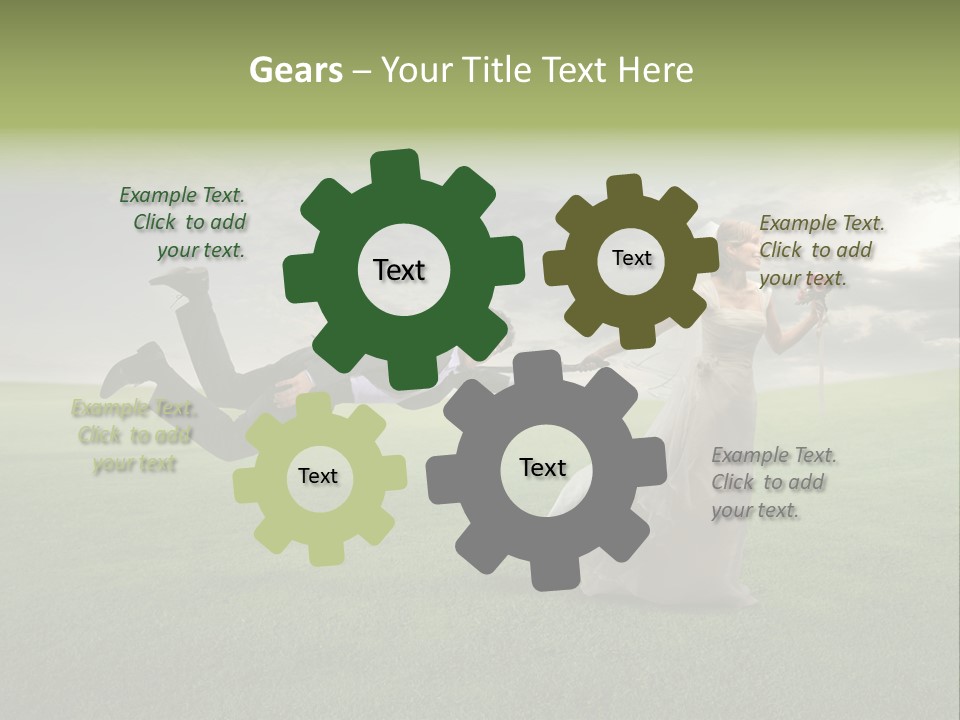 Hold Marriage Landscaped PowerPoint Template