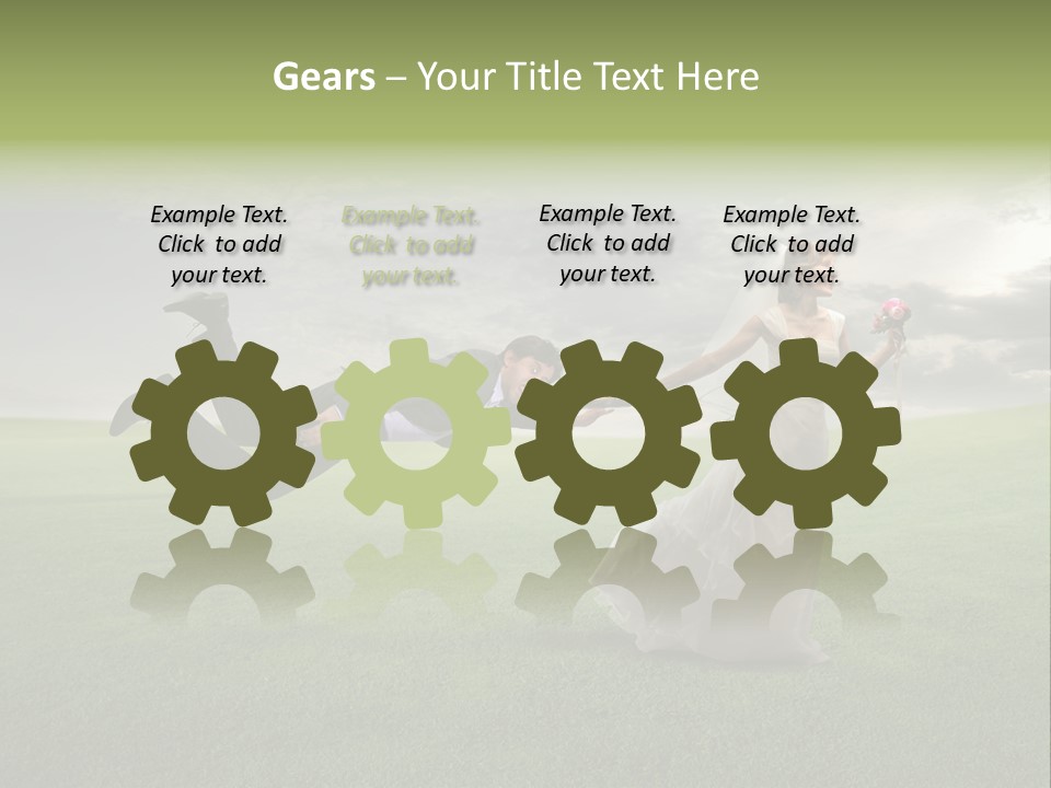 Hold Marriage Landscaped PowerPoint Template