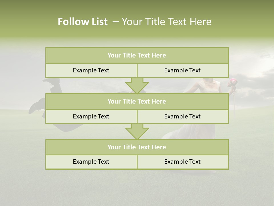 Hold Marriage Landscaped PowerPoint Template