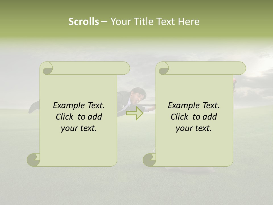 Hold Marriage Landscaped PowerPoint Template