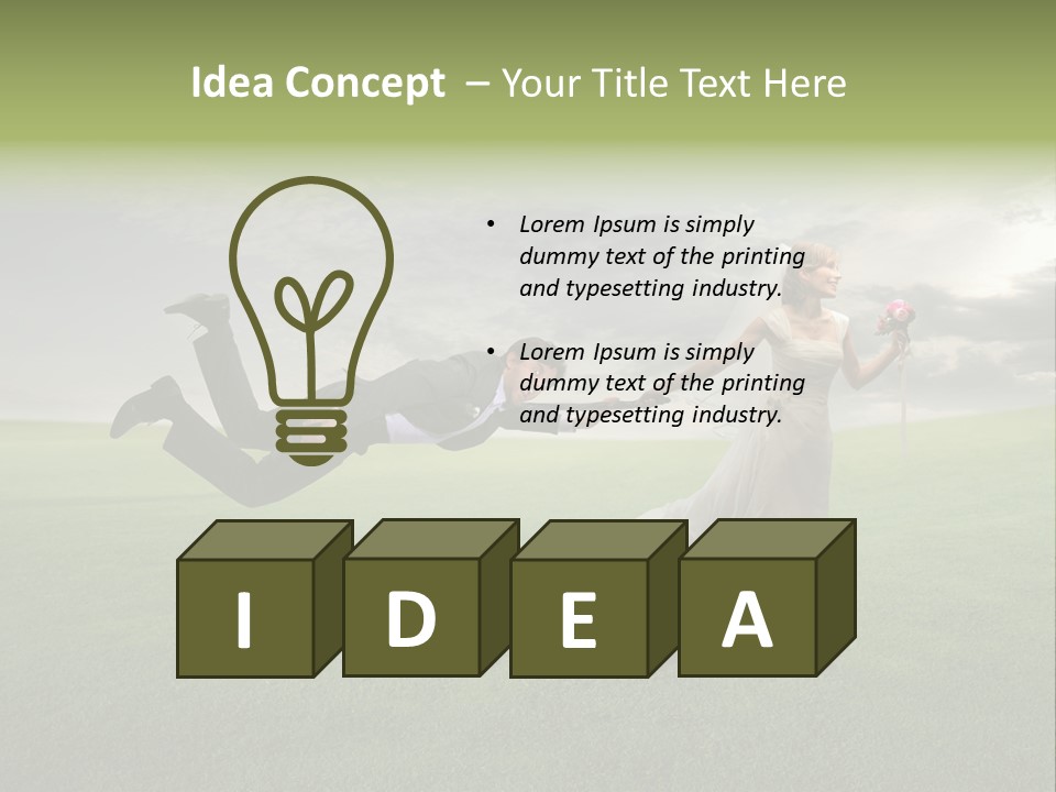Hold Marriage Landscaped PowerPoint Template