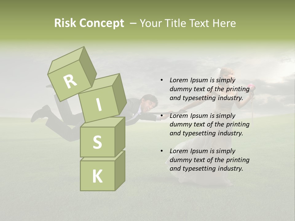 Hold Marriage Landscaped PowerPoint Template