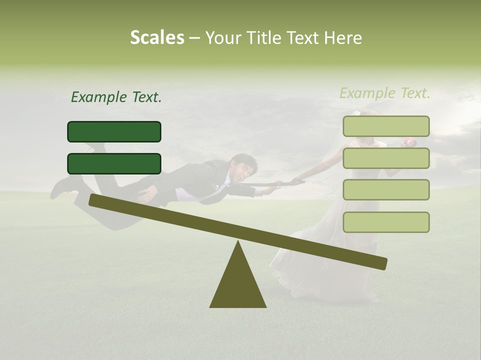 Hold Marriage Landscaped PowerPoint Template