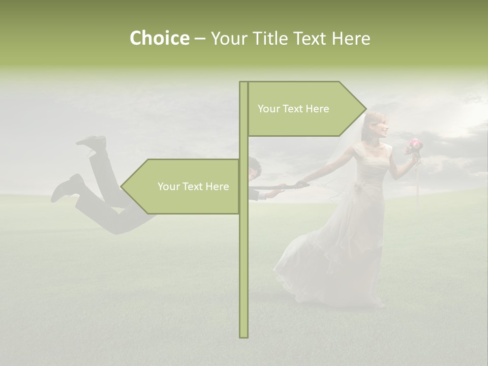 Hold Marriage Landscaped PowerPoint Template
