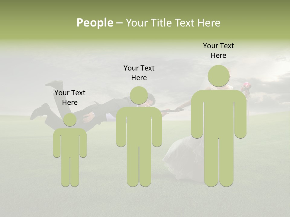 Hold Marriage Landscaped PowerPoint Template