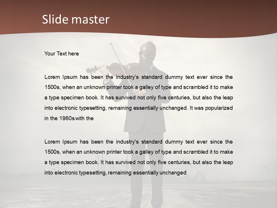 Natural Gas Suit Military PowerPoint Template