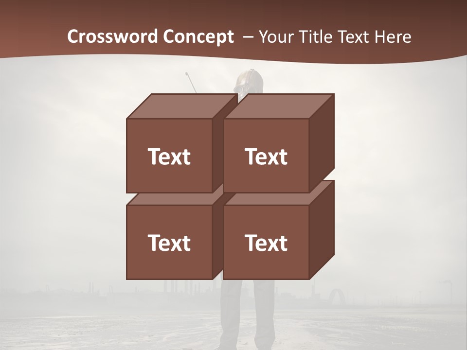 Natural Gas Suit Military PowerPoint Template