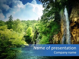 Cascade Freshness Summer PowerPoint Template