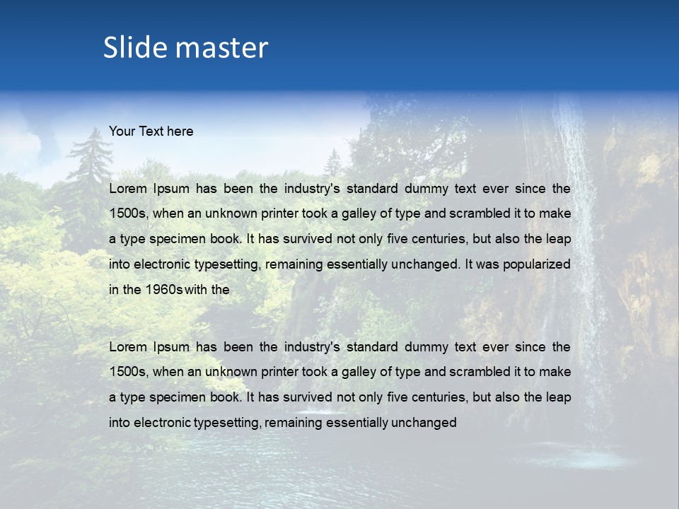 Cascade Freshness Summer PowerPoint Template