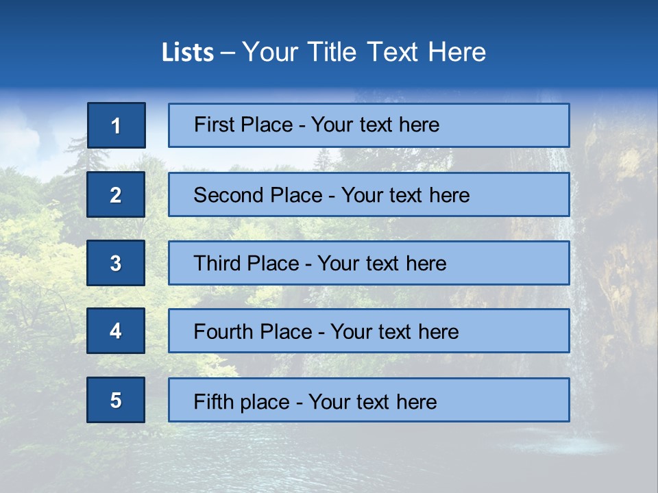 Cascade Freshness Summer PowerPoint Template